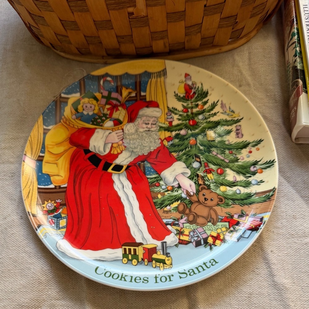 1930s Spode Christmas Tree Cookies for Santa Plate S3324-A9 Christmas Decor